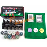 Juego De Póquer Texas Hold'em Poker Set Tin