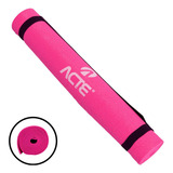 Tapete Para Yoga Mat Texturizado Com Alca De Transporte Acte Cor Rosa