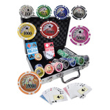 Juego Poker 200 Fichas 11gr Hologramas Numerados $500 Y 1000