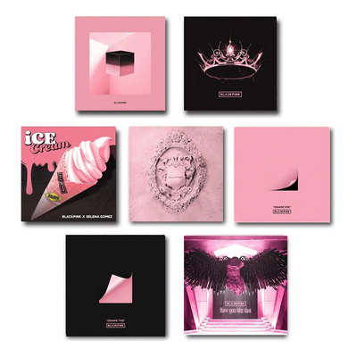 Cuadros Blackpink Discografía 7 Pvc Rígido 25x25cm Color 7 Pzas. 25x25cm | Meses sin interés