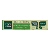 Creme Dental Sem Flúor Menta E Melaleuca Boni Natural 90gr 