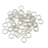 1000 Peças Argola Elo Metal P/ Bijuterias Prata 8mm*0.9mm 