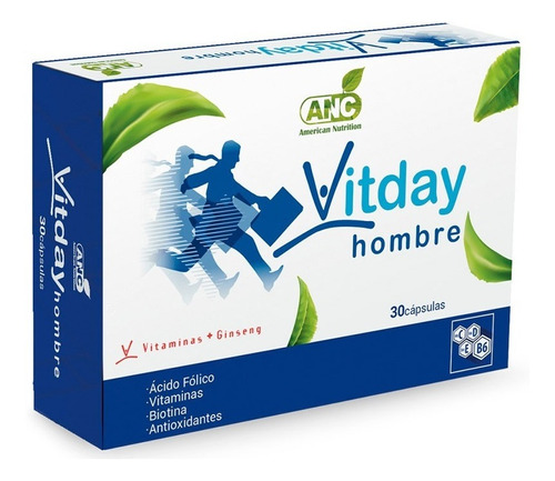 Vitday Hombre Multivitaminico + Ginseng 30 Caps. Agronewen