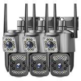 Combo 3 Cámaras Ptz Robótica Ip Wifi 2k Fullhd 1440pexterior