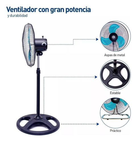 Ventiladores De Piso  Diámetro 50 Cm Frecuencia 11 Hz