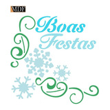 Stencil Pintura Natal Boas Festas Stnx-034 10x10 Litoarte