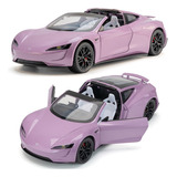 Tesla Roadster Miniatura Metal Coche Adornos Coleccionables