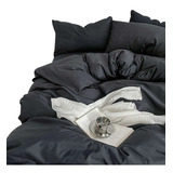 Duvet Bicolor Negro S My Home Store