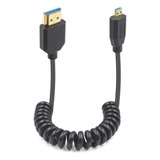 Cable En Espiral Micro Hdmi A Hdmi De 8 K De Duttek, Hdmi De