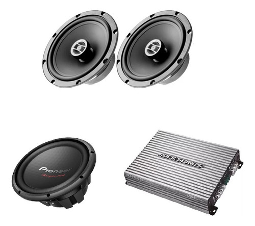 Paquete Bocinas Focal 6.5+subwoofer Ts-w312d4+amplificador