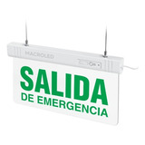 Cartel Salida Emergencia Led Luminoso 3hs Litio Macroled