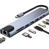 Tipo C Hub 8 En 1 Usb C Al Adaptador Hdmi Con Ethernet