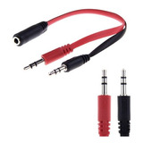 10 Adaptador Mini Plug Aux 3.5 A Microfono Auricular Pc 2° 