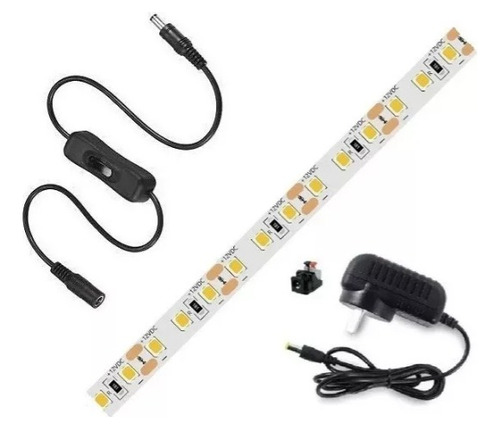 Kit Tira Led 4040 Simil 5050 1 Metro Interruptor Tecla 220v