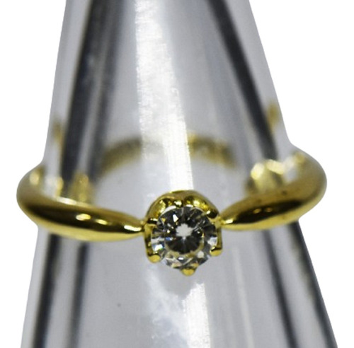 Anillo Solitario Antiguo Oro 18k Brillante 0,30 Ct