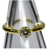 Anillo Solitario Antiguo Oro 18k Brillante 0,30 Ct