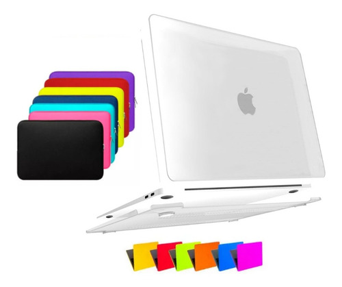 Kit Capa Case Macbook Air,pro,retina 11 13 15 + Bag Neoprene