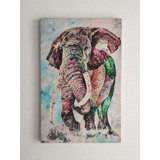 Cuadro Decorativo Elefante Multicolor 