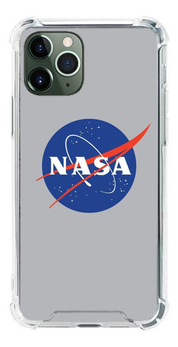 Funda Nasa Logo Gris Para iPhone Antigolpes