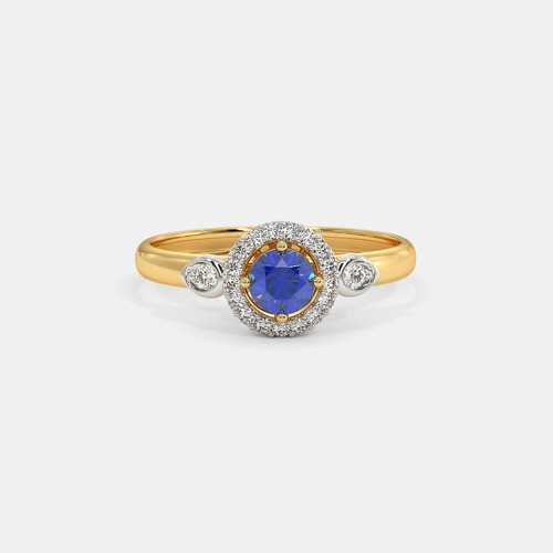 Anillo De Compromiso Indigo Oro 14k Con Zirconia Marod Joyas