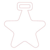 Medalla Acrílico Estrella Transparente 3mm 10cm Pack 50