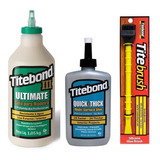 Cola Titebond 3 /946ml + Quick&thick 237ml +pincel Titebrush