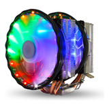 Cooler Para Processador Universal Rgb Fan Duplo120mm Kpvr305