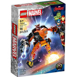 Lego Marvel Vengadores Armadura Robotica De Rocket Cantidad De Piezas 98