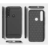 Funda Tpu Antigolpe Fiber Carbon Para Moto G8 Play One Macro