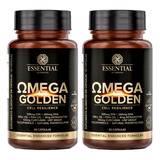 Omega Golden Essential Nutrition - Kit 2x 60 Capsulas Cada Sabor Neutro