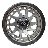 Juego De Llantas 16x8 6x139 Et0 Triton Mg-lmb Gris-lip Negro