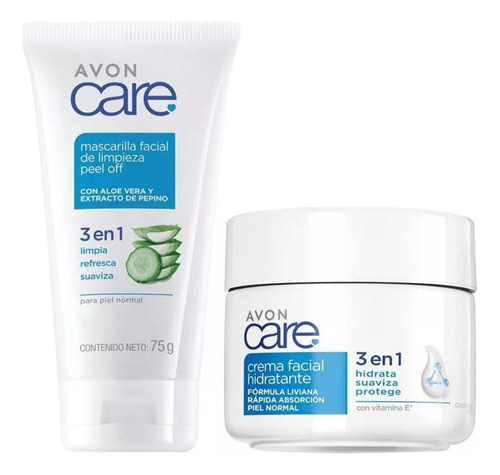 Avon Care Set X2 Crema Hidratante + Mascarilla Peel Off 75g