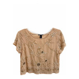 Blusa Beige Bordada