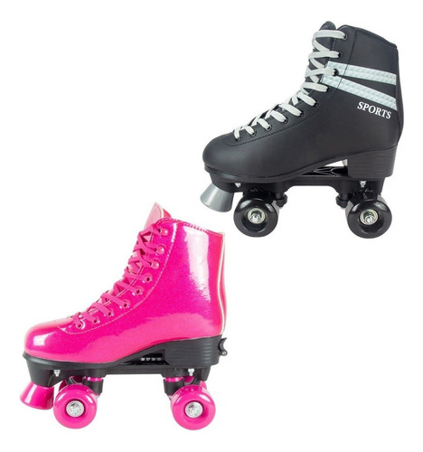 Patins Roller Infantil Ou Adulto 4 Rodas - Ajustável