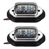 Pack Luz Patente Foco 3 Led Auto Camión Furgón 10 - 30v X2