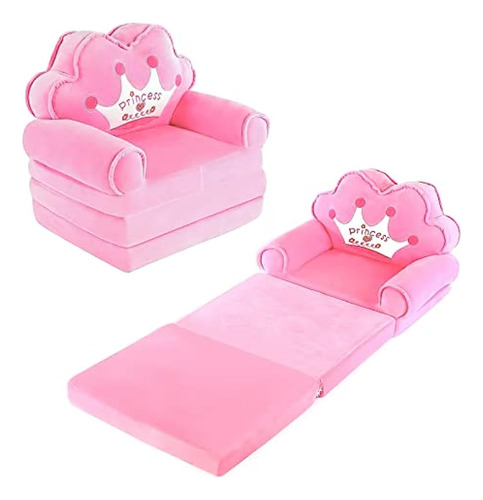 Sofá Plegable Para Niños, Silla De Princesa Plegable Para Ni