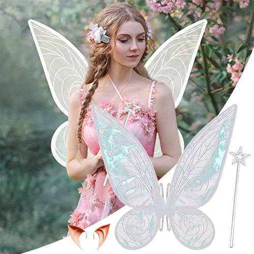 Fairy Wings, Fairy Stick, Orejas De Elfo Para Niñas Y Mujere