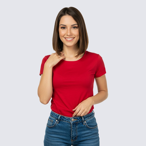 Camiseta Baby Look Lisa Básica Feminina Atacado