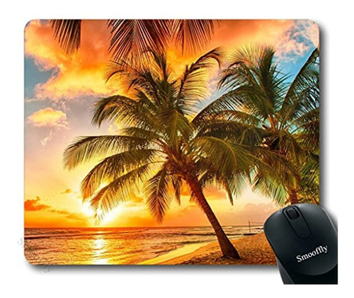 Mouse Pad Personalizado, Paradise Playa Con Palmeras