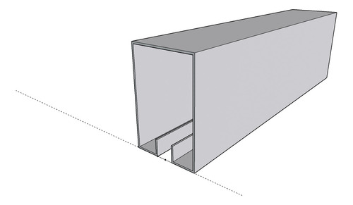 Riel Grande Puerta Corrediza Garaje U 2mts Cold Rolled C.16