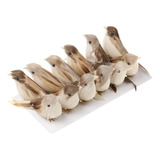 12 Pieces Of Artificial Bird Feathers Perched On