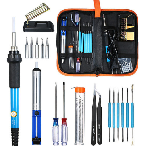 Kit De Soldador Electrónico De 20 Piezas Con Ajustable .