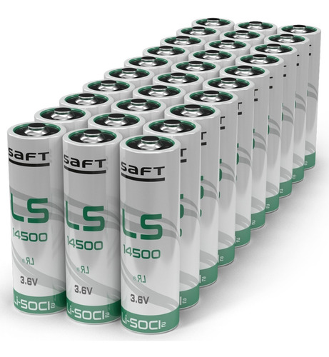 30 Baterias Ls14500 Er14505 Saft 3,6v Aa Li-socl2 2600mah 