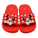 Sandalia Importada Disney Tipo Slide Minnie Mouse Para Dama