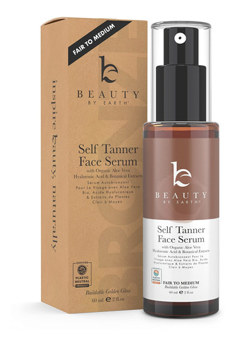 Face Self Tanner Serum - Bronceador Sin Sol Justo A Medio Pa