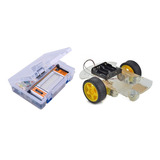 Kit Placa Uno R3 Starter Para Arduino + Chasis Robot Rect 2r