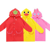 Pack 3 Capa Poncho Impermeable Niño Niña Con Capucha Lluvia