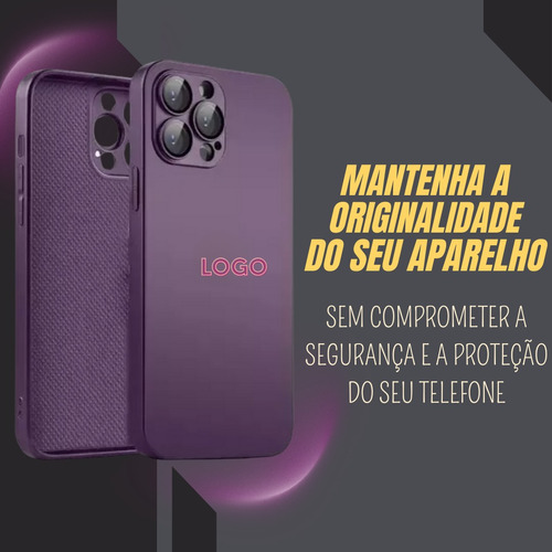 Capa Capinha De Vidro Para iPhone Logo Com Luxo Premium Case