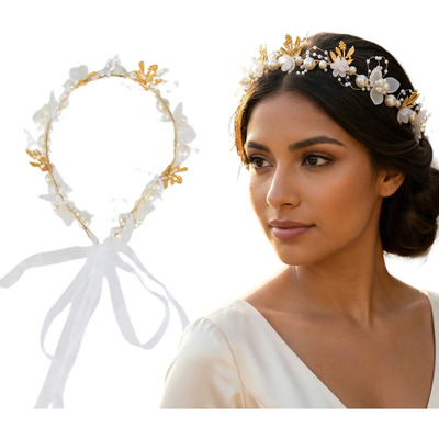 Princesa Corona De Flores Tiara Diadema De Flores Niña Novia | MercadoLibre