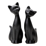 2 Uds Estatuas De Gatos Modernas Gabinete De Adorno